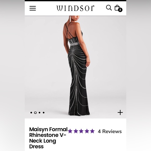 Cute Formal/Dinner Rhinestone Dress - Picture 11 of 11